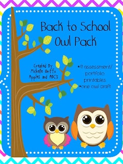 Back to School Owl Assessment/Printable Pack