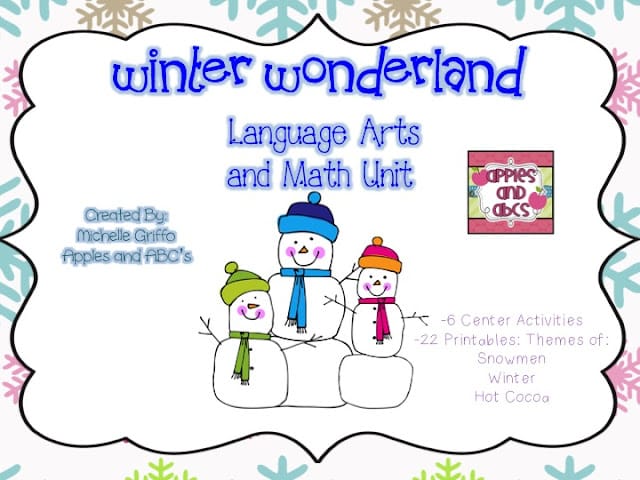 Winter Wonderland Language Arts and Math Unit