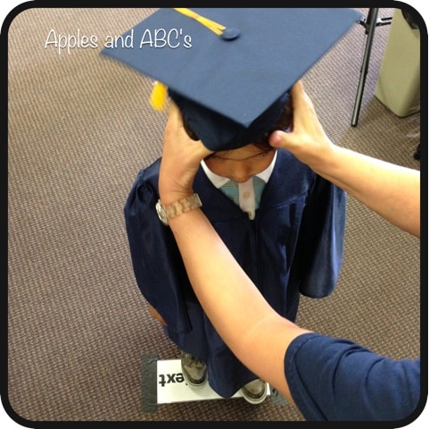 Kindergarten Graduation Photos…a trick to keep them quiet!