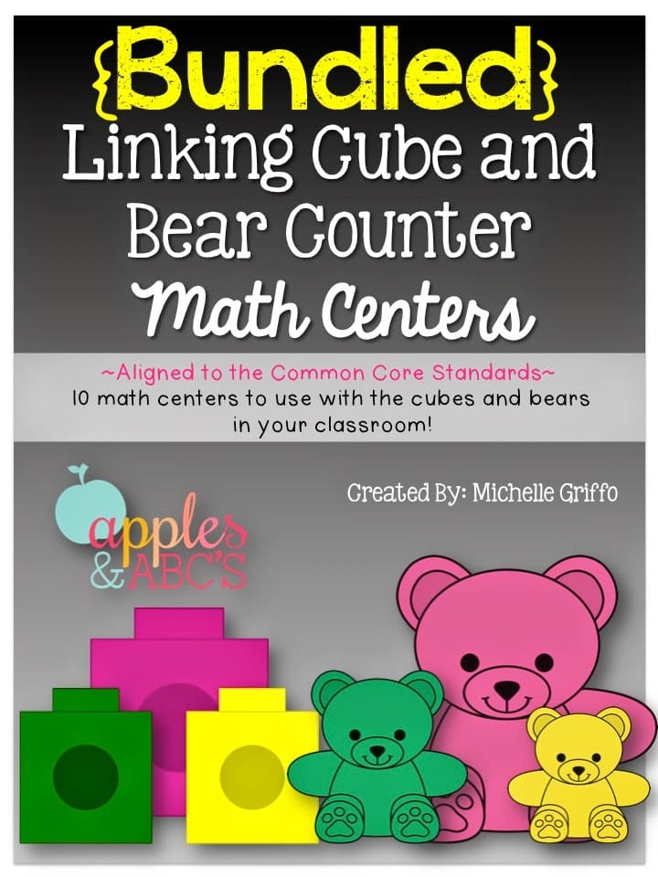 {Bundled} Bear Counter and Linking Cube Math Centers