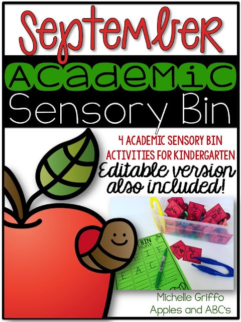 September Academic Sensory Bins