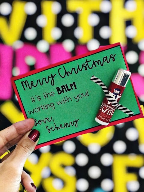 Christmas Lip Balm Gift Tag