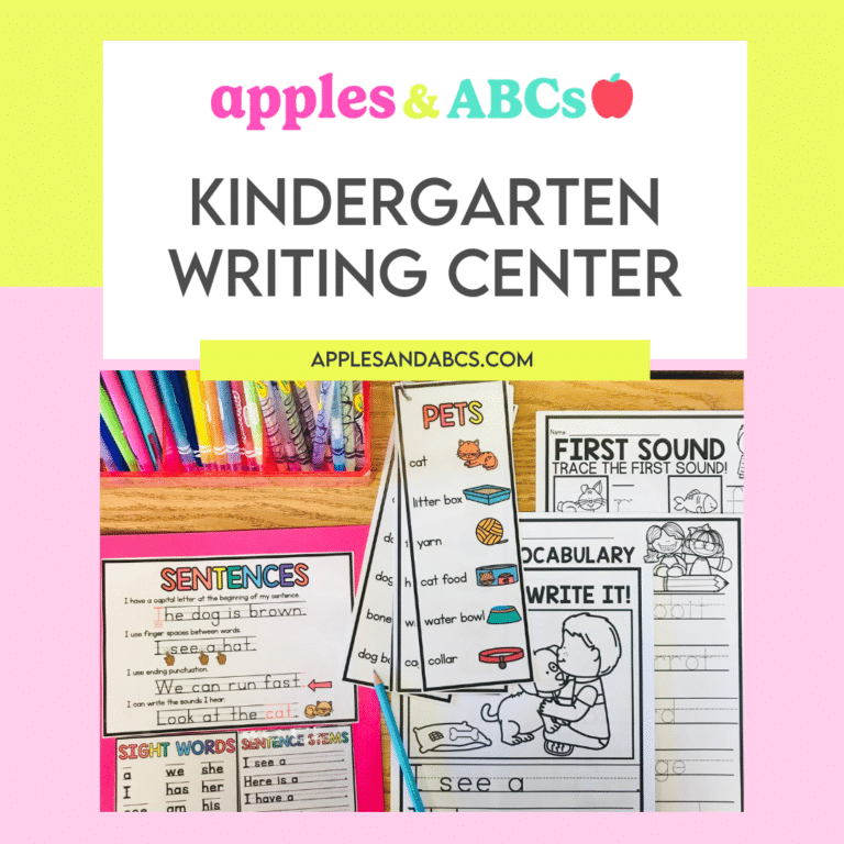 Kindergarten Writing Center
