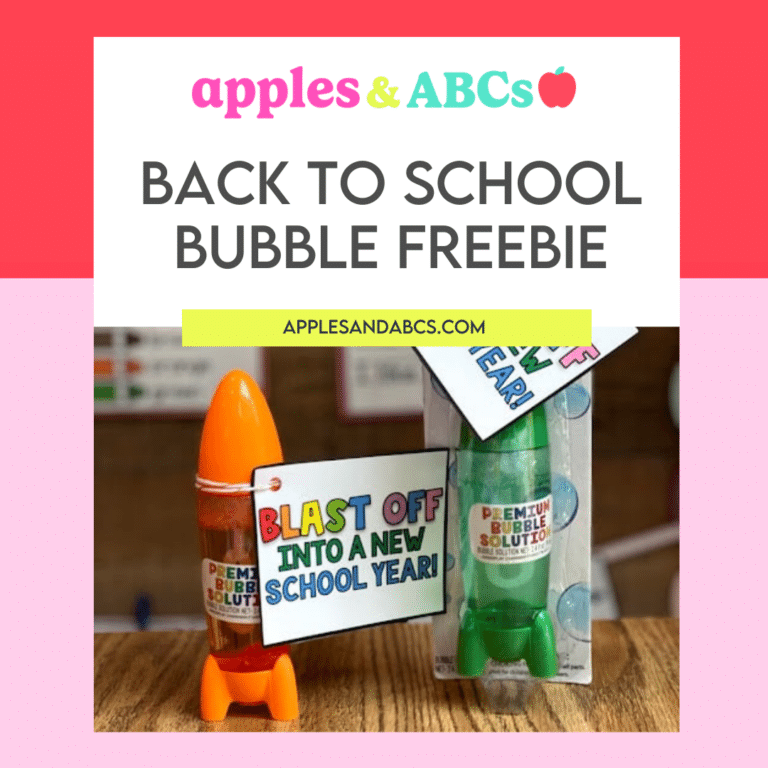 Back to School Bubble Tags FREEBIE
