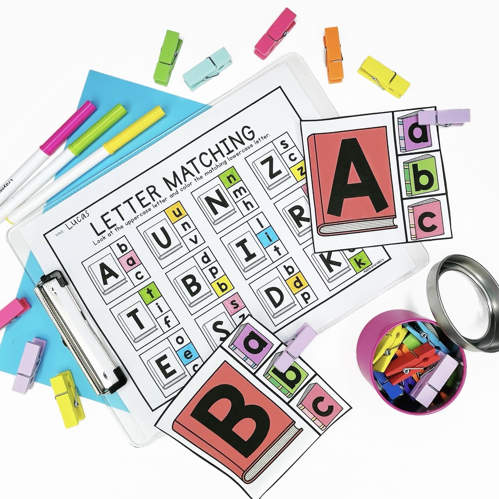 Back to School Centers for Kindergarten - letter matching