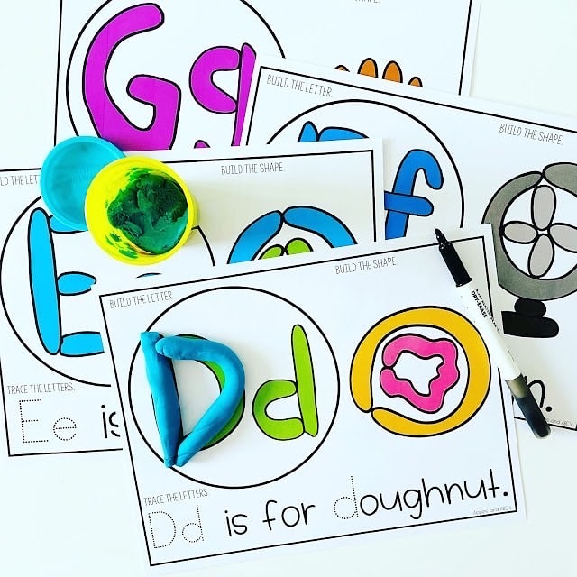 Fine Motor Activities for Kindergarten - play dough letters